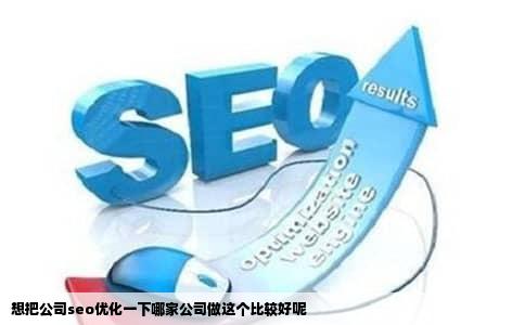 想把公司seo优化一下哪家公司做这个比较好呢