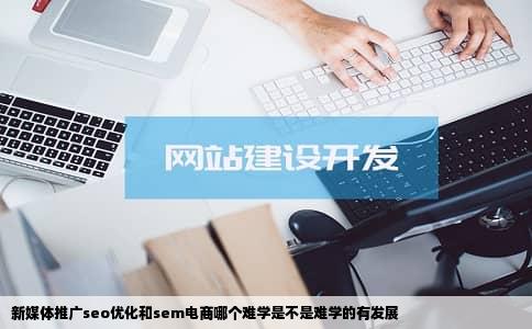 新媒体推广seo优化和sem电商哪个难学是不是难学的有发展