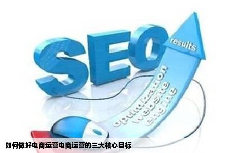 如何做好电商运营电商运营的三大核心目标