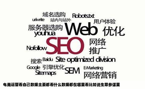 电商运营看自己数据主要都看什么数据都在哪里看比如说生意参谋里