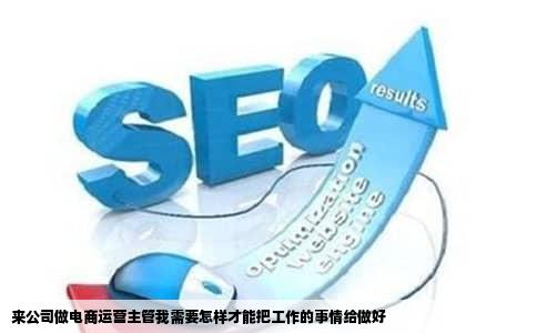 来公司做电商运营主管我需要怎样才能把工作的事情给做好