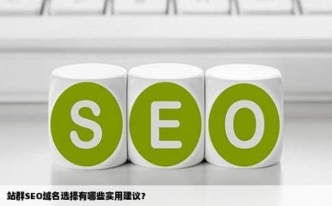 站群SEO域名选择有哪些实用建议？