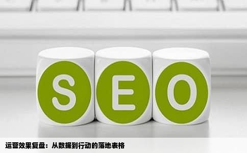 运营效果复盘：从数据到行动的落地表格