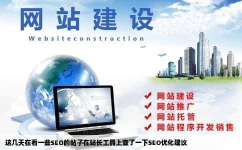 这几天在看一些SEO的帖子在站长工具上查了一下SEO优化建议