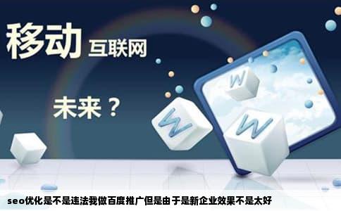 seo优化是不是违法我做百度推广但是由于是新企业效果不是太好
