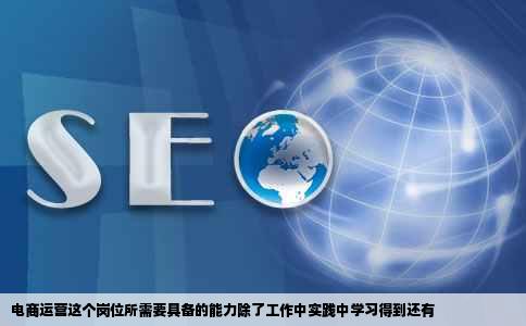 电商运营这个岗位所需要具备的能力除了工作中实践中学习得到还有