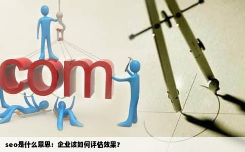 seo是什么意思：企业该如何评估效果？