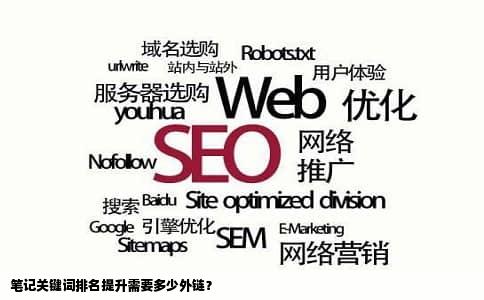 笔记关键词排名提升需要多少外链？