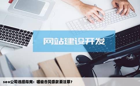 seo公司选择指南：哪些合同条款要注意？