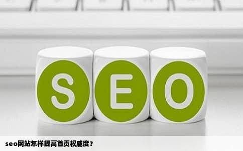 seo网站怎样提高首页权威度？